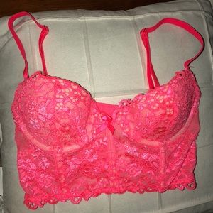 Victoria Secret pink lace Bustier